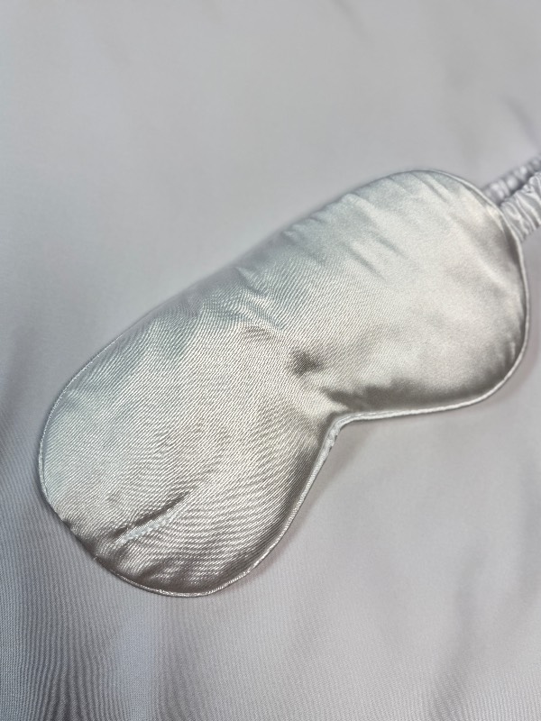 White silk eyemask