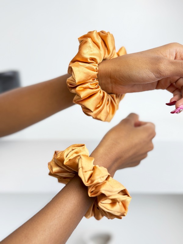 Gold scrunchies 